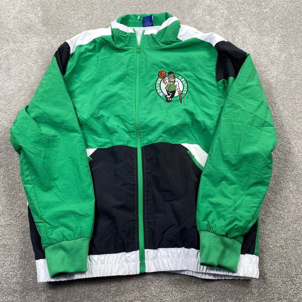 Ultra Game Boston Celtics Windbreaker Mens Large Green Full Zip NBA Jacket